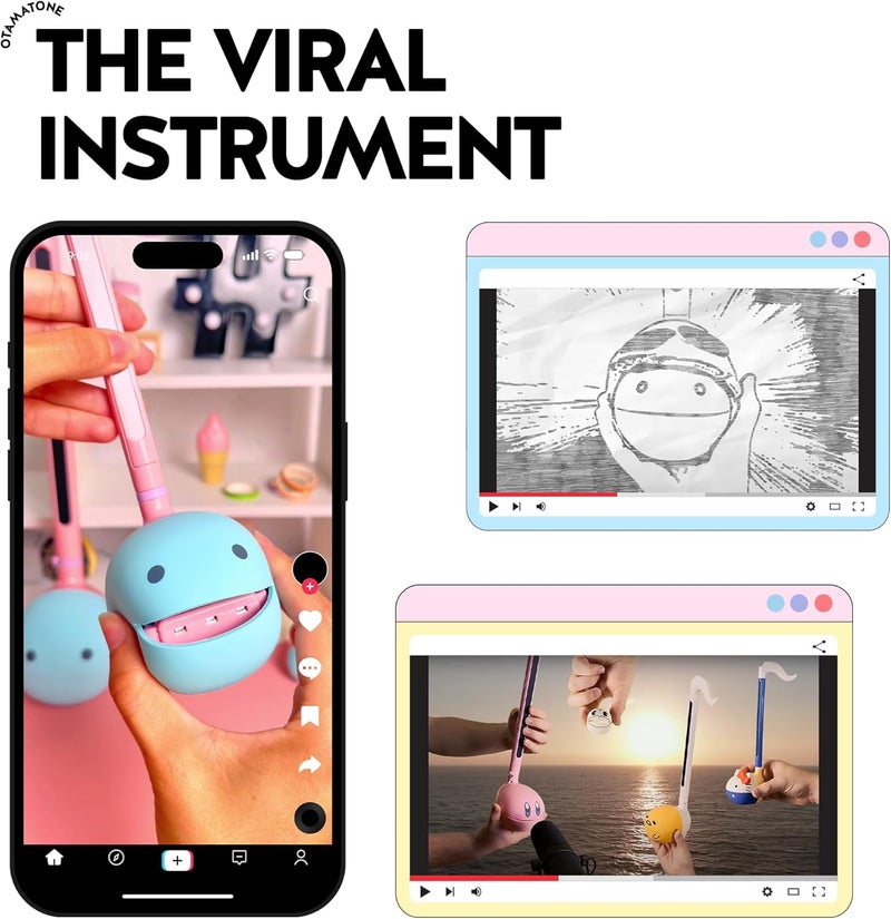 Otamatone آلة موسيقية إلكترونية يابانية محمولة من اليابان من استوديو مايو دينكي، هدية تعليمية ممتعة للأطفال والمراهقين والبالغين - بنفسجي - Image 5